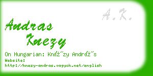 andras knezy business card